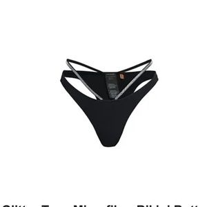 Heron Preston bikini bottom NWT size L Rhinestone double strap